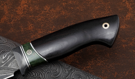 Нож Засапожный дамаск ламинированный с долом рукоять карбон карельская береза зеленая черный граб Нож Засапожный дамаск ламинированный с долом рукоять карбон карельская береза зеленая черный граб