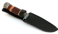 Нож Лидер сталь ELMAX, рукоять коричневый граб-кап, мельхиор - IMG_6340.jpg