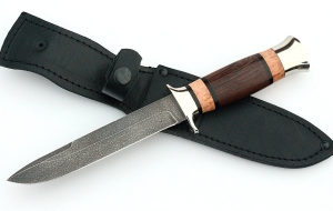 Нож Лидер-2 сталь ХВ-5, рукоять венге-карельская береза Нож Лидер-2 сталь ХВ-5, рукоять венге-карельская береза