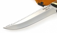 Нож Рыболов-6 сталь S390 рукоять карельская береза стабилизированная янтарь - Нож Рыболов-6 сталь S390 рукоять карельская береза стабилизированная янтарь