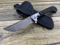 Складной нож Пчак на подшипниках   сталь х12мф, накладки карельская береза коричневая (распродажа) 