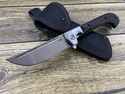 Складной нож Пчак на подшипниках   сталь х12мф, накладки карельская береза коричневая (распродажа) 