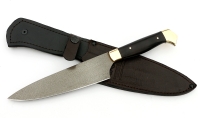 Нож Шеф №5 сталь Х12МФ, рукоять черный граб, латунь - _MG_6057.jpg