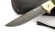 Нож Лиса, складной, сталь булат, рукоять накладки карельская береза стабилизированная зеленая