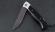 Нож Лиса, складной, сталь Х12МФ, рукоять накладки акрил черный с дюралью