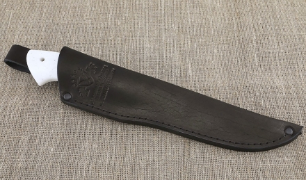 Нож Ягуар сталь У8А рукоять акрил белый  Нож Ягуар сталь У8А рукоять акрил белый