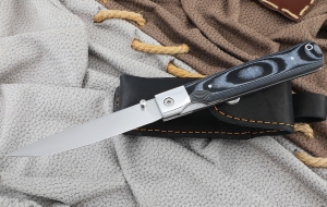 Нож складной филейный сталь 95х18, накладки G10 серые