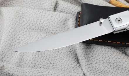 Нож складной филейный сталь 95х18, накладки G10 серые