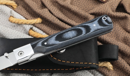 Нож складной филейный сталь 95х18, накладки G10 серые