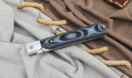 Нож складной филейный сталь 95х18, накладки G10 серые