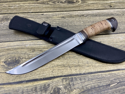 Нож пластун сталь Elmax, рукоять береста (распродажа)  