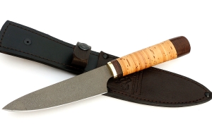 Нож Шеф №6 сталь Х12МФ, рукоять береста