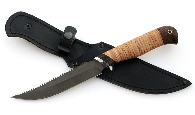 Нож Рыболов-5 сталь Х12МФ, рукоять береста 