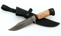 Нож Дельфин сталь булат, рукоять черный граб-карельская береза,мельхиор - IMG_4600.jpg