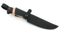 Нож Дельфин сталь булат, рукоять черный граб-карельская береза,мельхиор - IMG_4603.jpg