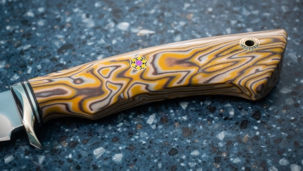 Нож Белуга сталь х12мф рукоять G10 желтая Нож Белуга сталь х12мф рукоять G10 желтая