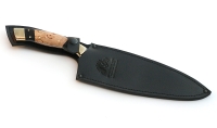 Нож Шеф №13 сталь Elmax рукоять черный граб карельская береза латунь - _MG_6065ei.jpg