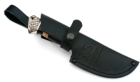 Нож Ёж сталь булат, рукоять черный граб-карельская береза, мельхиор - IMG_4764.jpg
