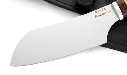 Кухонный нож Шеф №16 сталь 95Х18 рукоять береста Кухонный нож Шеф №16 сталь 95Х18 рукоять береста