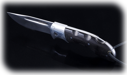 Складной нож Беркут, сталь Elmax, рукоять накладки черный граб с дюралью Складной нож Беркут, сталь Elmax, рукоять накладки черный граб с дюралью