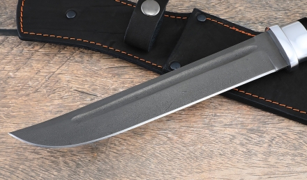 Нож казачий Пластун, сталь Х12МФ, рукоять черный граб с дюралью Нож казачий Пластун, сталь Х12МФ, рукоять черный граб с дюралью