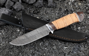 Нож Странник дамаск рукоять береста
