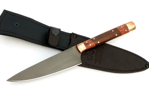 Нож Шеф №6 сталь Х12МФ, рукоять бубинга, венге