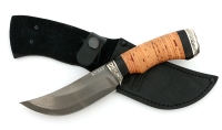 Нож Елец сталь булат, рукоять береста-черный граб, мельхиор - IMG_4610.jpg