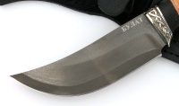 Нож Елец сталь булат, рукоять береста-черный граб, мельхиор - IMG_4611.jpg