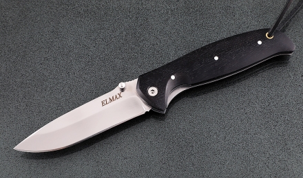 Складной нож Зубр, сталь Elmax, рукоять накладки черный граб