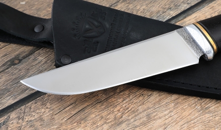 Нож охотничий "Ягуар" сталь х12мф рукоять черный граб 