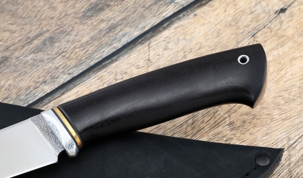Нож охотничий "Ягуар" сталь х12мф рукоять черный граб 