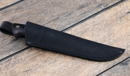 Нож охотничий "Ягуар" сталь х12мф рукоять черный граб 