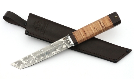 Нож Тантуха-3 сталь D2, рукоять береста