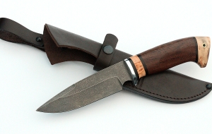 Нож Походный сталь ХВ-5, рукоять венге-карельская береза Нож Походный сталь ХВ-5, рукоять венге-карельская береза