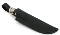 Нож Заяц сталь булат, рукоять черный граб-кап, мельхиор - IMG_4521.jpg