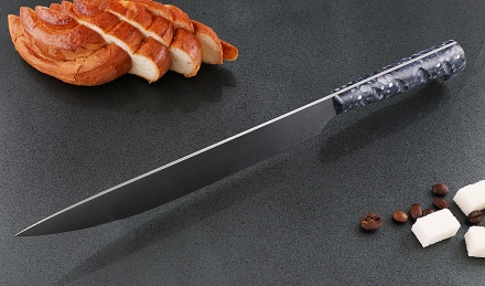 Кухонный нож Шеф №1 сталь 95Х18, рукоять синий акрил