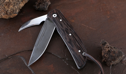 Нож Снайпер 2-х предметный, складной, сталь Х12МФ, рукоять накладки венге Нож Снайпер 2-х предметный, складной, сталь Х12МФ, рукоять накладки венге