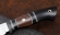 Нож Засапожный Х12МФ - сатин рукоять карбон венге черный граб