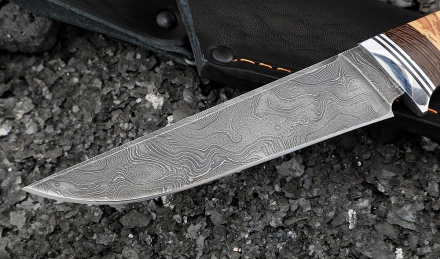 Нож Ирбис-2 дамаск рукоять береста Нож Ирбис-2 дамаск рукоять береста