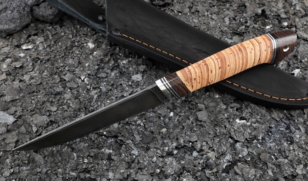 Нож Ирбис-2 дамаск рукоять береста Нож Ирбис-2 дамаск рукоять береста
