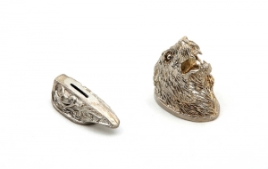 Комплект литья №32 для ножа: гарда и навершие.