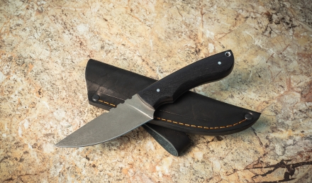 Нож Сурок цельнометаллический сталь х12мф черный граб (Распродажа) 