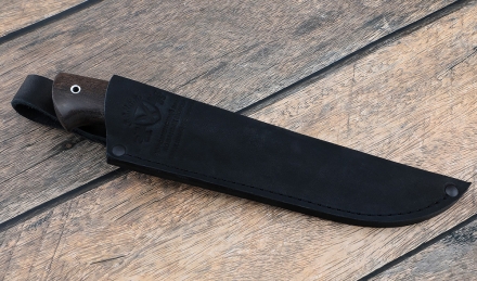 Нож охотничий "Ягуар" сталь х12мф рукоять карельская береза коричневая Нож охотничий "Ягуар" сталь х12мф рукоять карельская береза коричневая