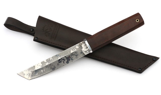 Нож Тантуха-3 сталь D2, рукоять коричневый граб 