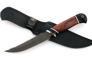 Нож Рыболов-6 сталь Х12МФ, рукоять бубинга-черный граб