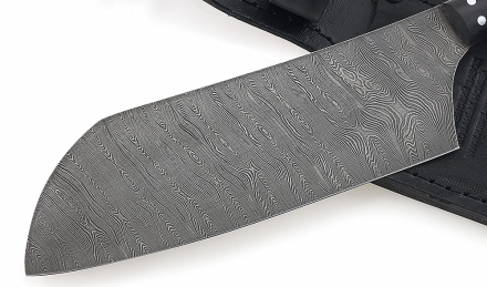 Нож Шеф №2 сталь дамаск, рукоять черный граб