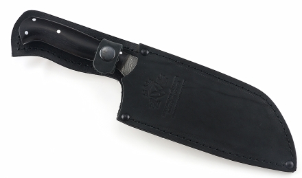 Нож Шеф №2 сталь дамаск, рукоять черный граб