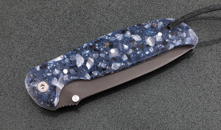 Складной нож Зубр, сталь Х12МФ, рукоять накладки акрил синий