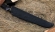 Нож Тритон-2 сталь Х12МФ травление, рукоять кожа наборная черный граб